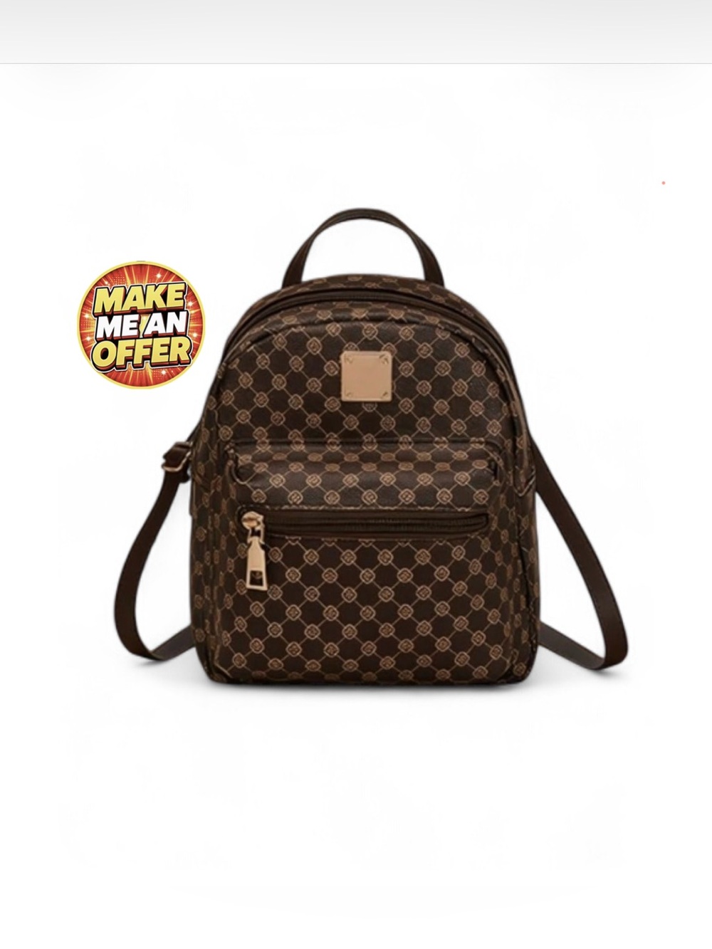 Brand New Stylish Brown Mini Backpack